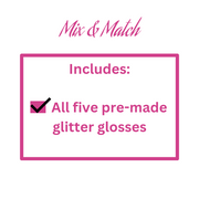 Clear glitter lip glosses: Pre-made lip glosses winter collection
